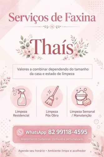 Cuido do seu lar com carinho