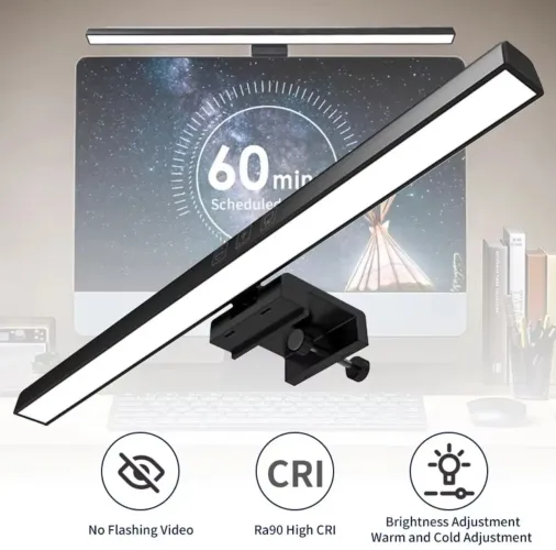 Luminária de Monitor LED Touch 50cm Branco Quente/Frio