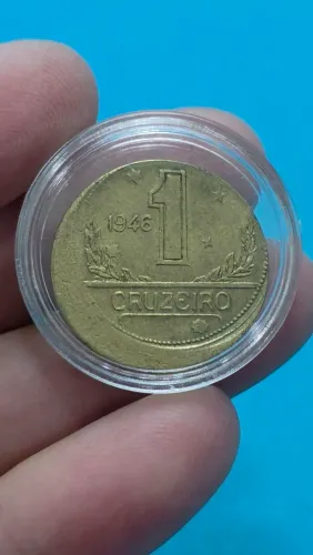 MOEDA 1 CRUZEIRO 1946 ( BONÉ )
