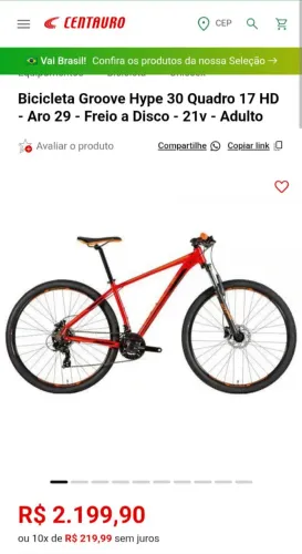 Bicicleta Groove Hype 30 okm Shimano e com nota fiscal