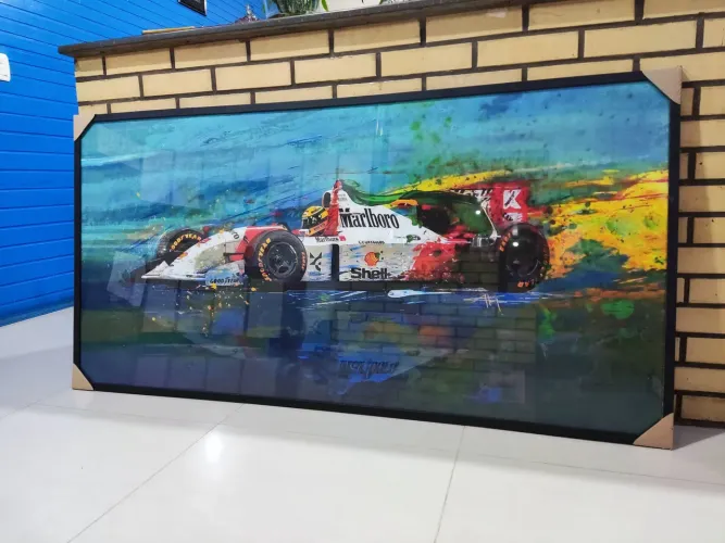 Quadro Aquarela Ayrton Senna 1.60m x 0.80cm