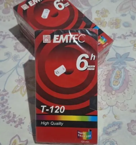 Lote 4 Fitas Vhs Lacradas Emtec