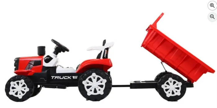Trator Elétrico com Caçamba 12v Recarregável Vermelho - Novo na caixa, com garantia.