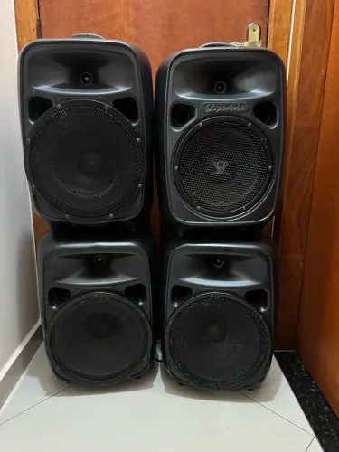 SISTEMA DE SOM SUPERTECH - 4 CAIXAS!