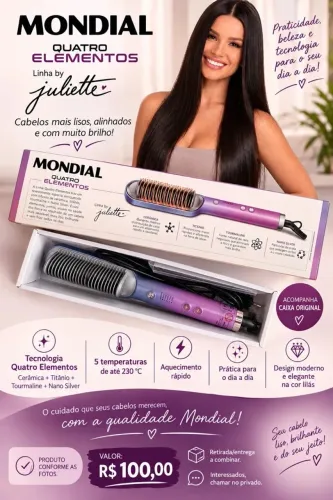 Escova alisadora Mondial