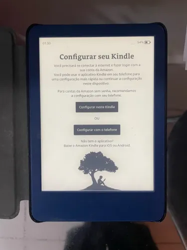 Kindle geração 10 azul com capa magnética leia anúncio