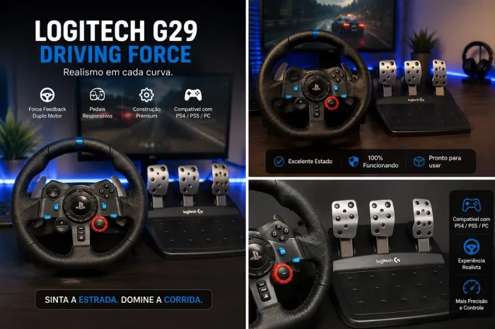 Volante e pedais Logitech G29