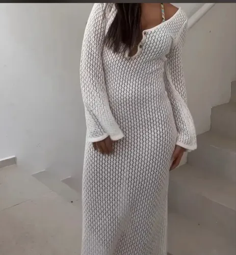 vestido praiano tricot