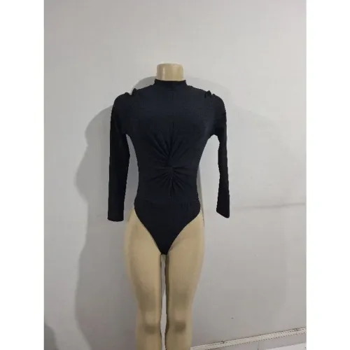 Body feminino manga longa