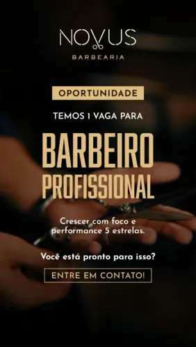 VAGA PARA BARBEIRO PROFISSIONAL 