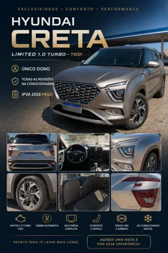 Hyundai Creta Limited 1.0 TB 12V Flex AUT 2023