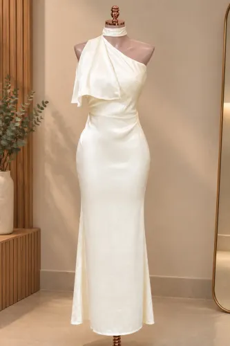 Vestido cetim branco