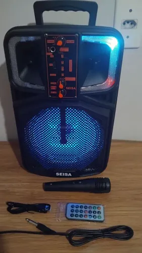 Caixa de som + microfone