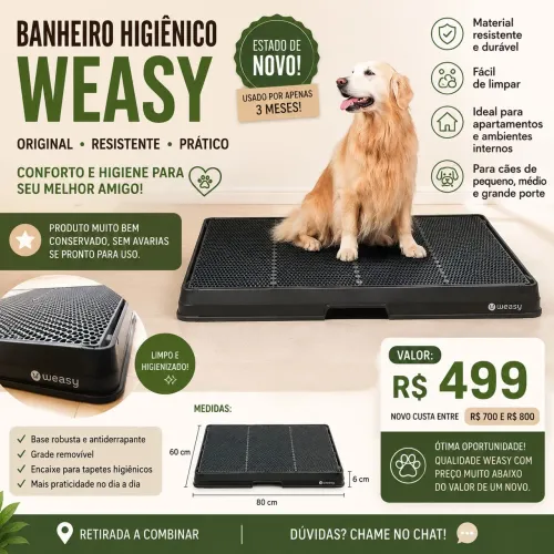 ? Banheiro Higiênico Weasy Original | Estado de Novo | Metade do Preço do Novo