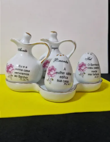 Mini Jogo de Porcelana - Bíblico