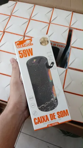 Caixa de Som Bluetooth 50W Nova Lacrada | Som 360°
