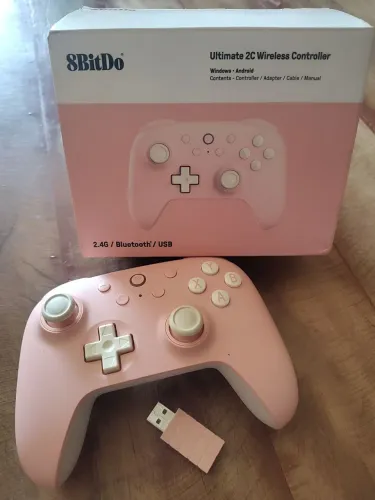 Controle 8Bitdo Ultimate 2C Cor Pêssego - Seminovo