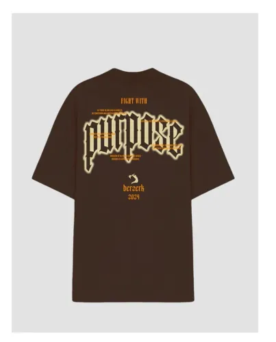 camiseta oversize berzerk purpose marrom