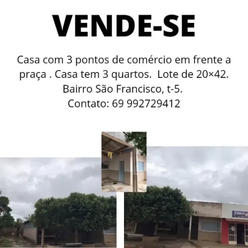VENDE-SE CASA COM 3 PONTOS COMERCIAIS