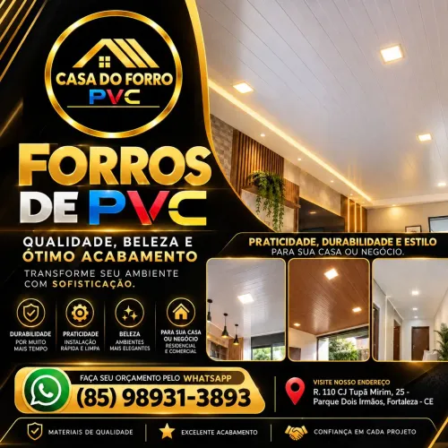 Casa do forro PVC 