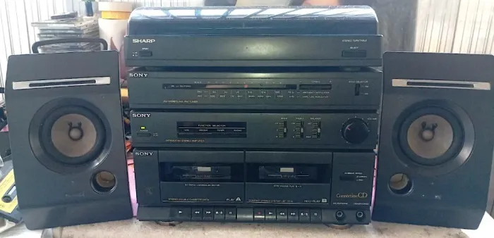 SYSTEM SONY LBT32W COM TOCA DISCOS SHARP RP-R600