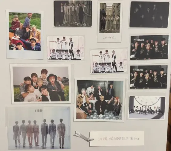 Lote BTS OT7 Photocards Oficiais Grupo PC + Brinde Bangtan Jimin Jungkook Young Forever