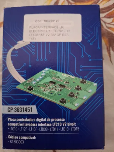 Placa interface lavadora Eletrolux