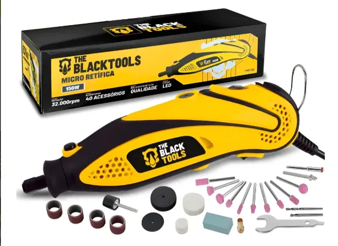 Micro Retifica 135w The Black Tools Tmr135 40 Acessório 220v