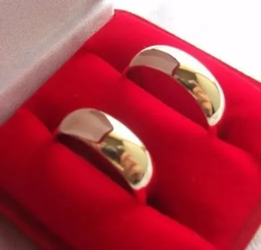Par de Alianças Trad. Boleadas 6mm. Compromisso, Casamento - Promoção Hoje!