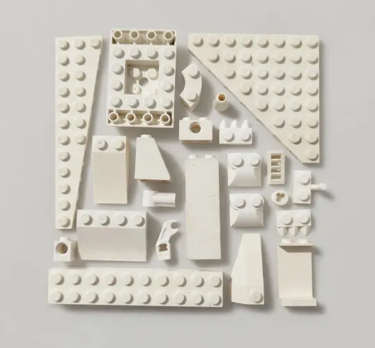 Lote de peças de Lego original na cor branca