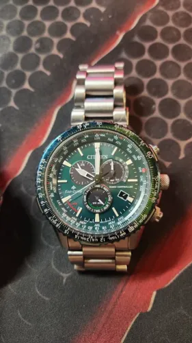 Relógio Citizen Cb5004-59w Promaster Sky Eco-drive Verde