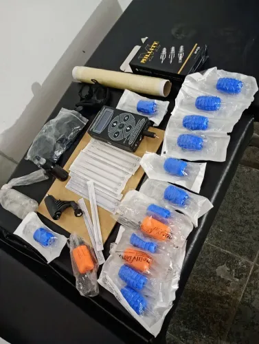 Kit tatuagem máquina rotativa elétrick ink