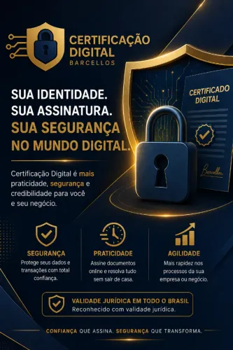 CERTIFICAÇÃO DIGITAL BARCELLOS - Segurança, praticidade e validade jurídica para você.