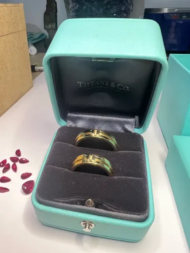 Alianças Tiffany par original sem uso