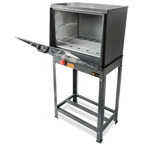Forno Industrial Cavalete 126 Litros Tampa Vidro À Gás Glp Cor Preto