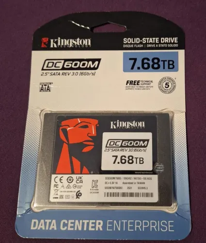 SSD SERVIDOR KINGSTON 7.68TB SATA 6GBPS DC600M ENTERPRISE - LACRADO