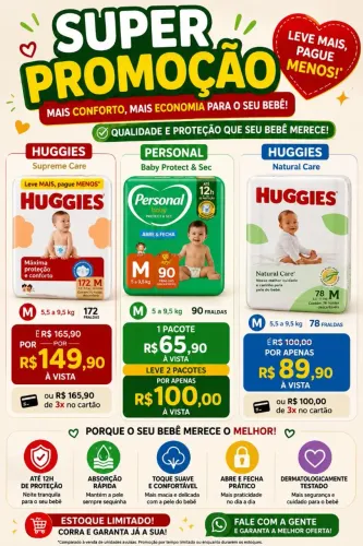 Promoção de fraldas