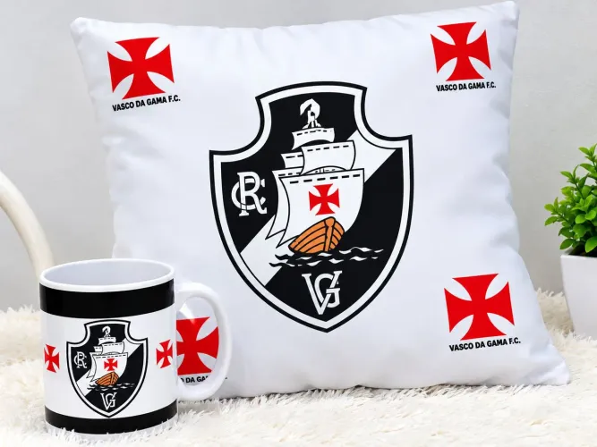 Kit caneca e Almofada do vaso