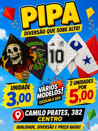  Pipa Flexinha por Apenas R$3,00 | Promoção 2 por R$5,00