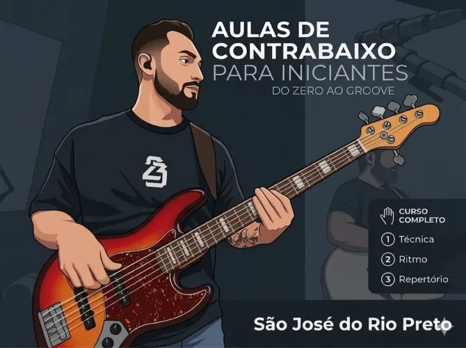 AULAS DE CONTRABAIXO PARA INICIANTES