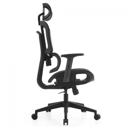 Cadeira de Escritório Dr. Office Business, Preta, Mesh, 7cm de altura ajustável NOVA + NF