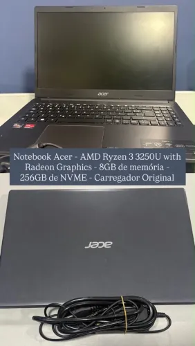 Notebook Acer Aspire 3 - Ryzen 3 | 8GB RAM | SSD NVMe 256GB