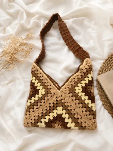 Bolsa de Crochê feita à mão