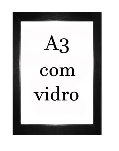 Moldura tamanho A3 ( 30x42 ) com vidro