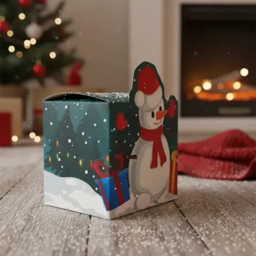 Caixa Boneco de Neve - 10 UNDS - 10X10X10