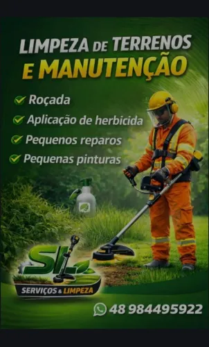 Limpeza de terrenos e serviços<br>