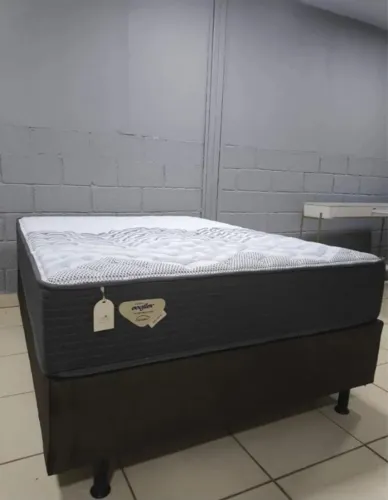 Cama Box Casal 138x188x30 Colchão Relax Molas Ensacadas Individuais 