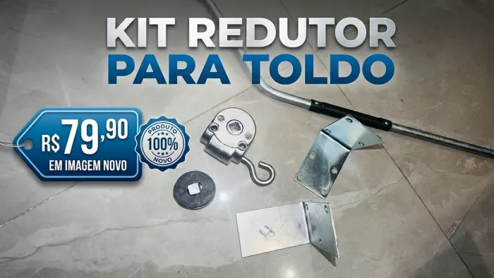Kit Redutor Completo para Toldo Cortina Retrátil