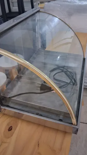 Vitrine quente para salgados 3 badejas