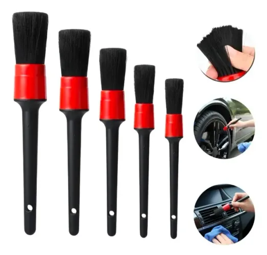 Kit 5 pincéis limpeza automotiva